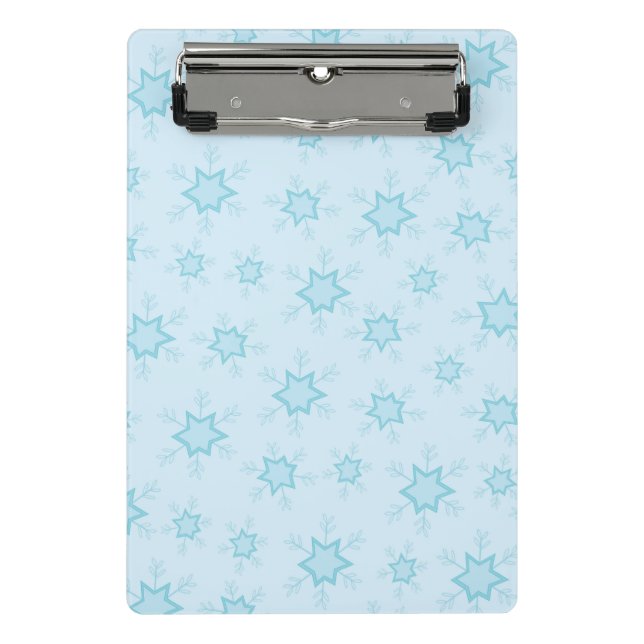 Mini Porte-bloc Fléchettes de neige, Bleu glacé, Fléchettes de nei (Devant)