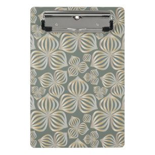 Mini Porte-bloc fleurs abstraites gris doré sans soudure + vos idé