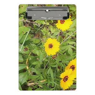Mini Porte-bloc Fleurs jaunes