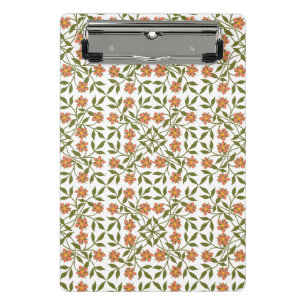 Mini Porte-bloc Fleurs orange, Motif Floral, Verdure, Boho