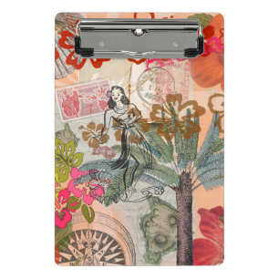 Mini Porte-bloc Fleurs vintages Hula Colorful Hawaiian Tropical