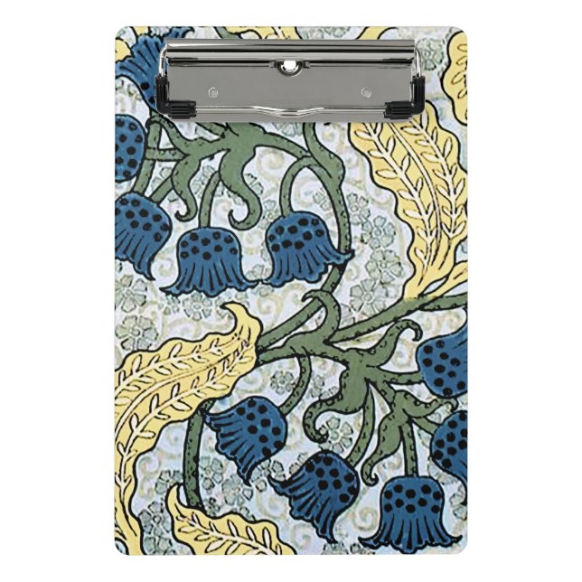 Mini Porte-bloc Floral Blue Flowers Lily Valley Répétition (Devant)