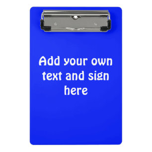 Mini Porte-bloc Fond de couleur uniquement - bleu royal + vos idée