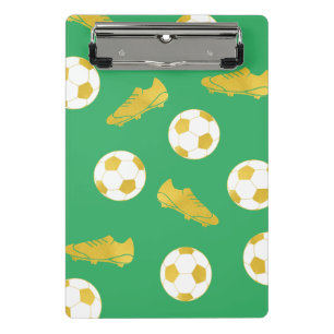 Mini Porte-bloc Gold Elegant Classic Soccer Clefs Ball Green