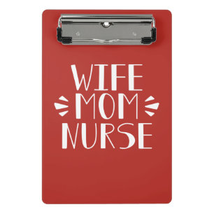 Mini Porte-bloc Graphique d'infirmière de maman d'épouse