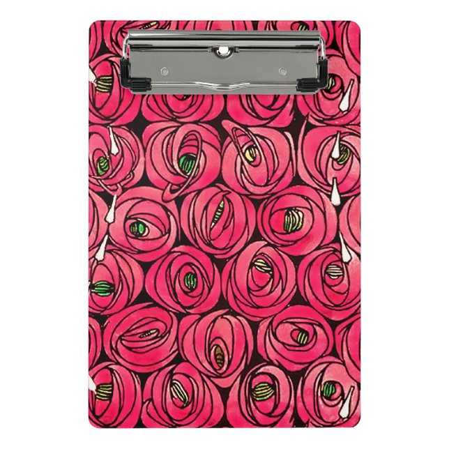 Mini Porte-bloc Graphique rose Art Nouveau Rennie Macintosh (Devant)