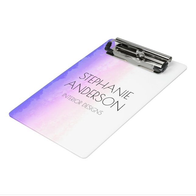 Mini Porte-bloc Holographie Unicorne Aquarelle Abstraite (Angle3)
