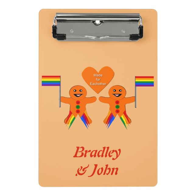 Mini Porte-bloc Hommes Gay Noël Gingpain Couple Couple Personnalis (Devant)