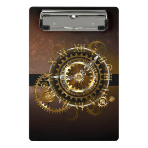 Mini Porte-bloc Horloge Steampunk avec des engrenages anciens