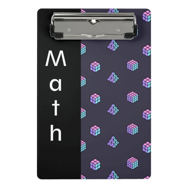 Mini Porte-bloc Illusion de cube géométrique modifiable - Texte (Devant)