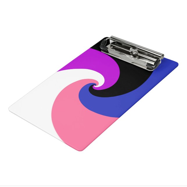 Mini Porte-bloc Indicateur Abstrait Genderfluide Pride (Angle3)