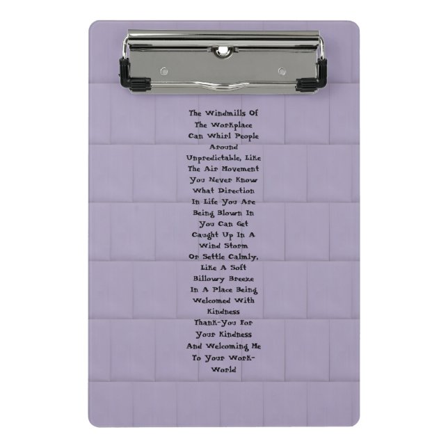 Mini Porte-bloc Inspiration du milieu de travail (Devant)