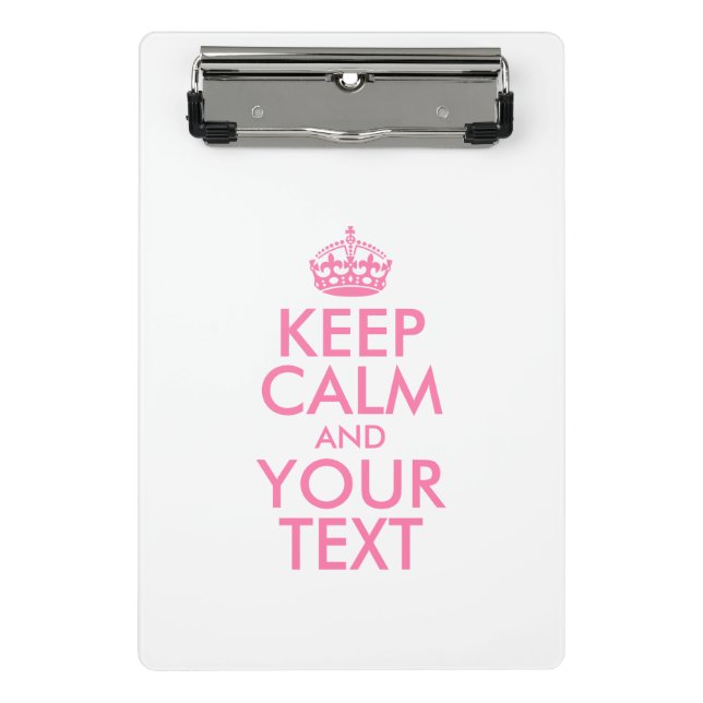 Mini Porte-bloc KEEP CALM personnalisé et votre texte (Devant)