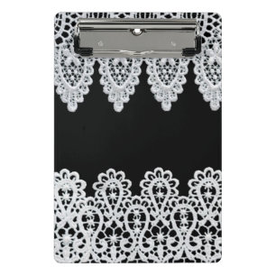 Mini Porte-bloc La dentelle blanche forme une frontière sensible