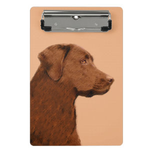 Mini Porte-bloc Labrador Retriever (Chocolat) Peinture - Chien Art