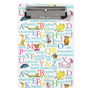 Mini Porte-bloc Le Motif ABC du Dr Seuss avec des mots