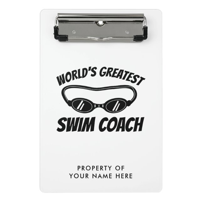 Mini Porte-bloc Le plus grand entraîneur de natation du monde (Devant)