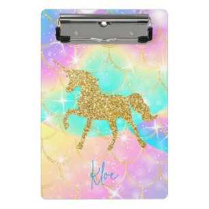 Mini Porte-bloc licorne en or rose