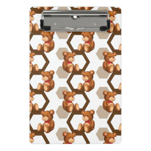 Mini Porte-bloc l'illustration d'une rangée de nounours concernent