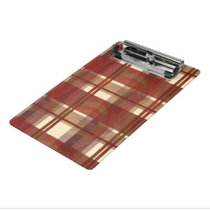 Mini Porte-bloc Madras Plaid Fall Red