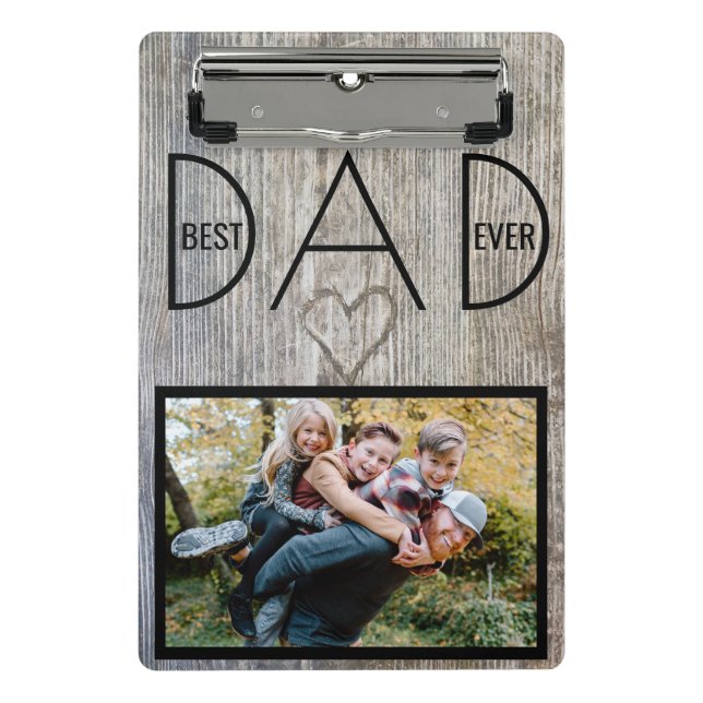 Mini Porte-bloc Meilleur Papa Jamais, Notre Super Papa Photo Fête  (Devant)