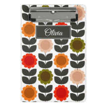  Mid-Century Modern Colored Retro Groovy Flowers 