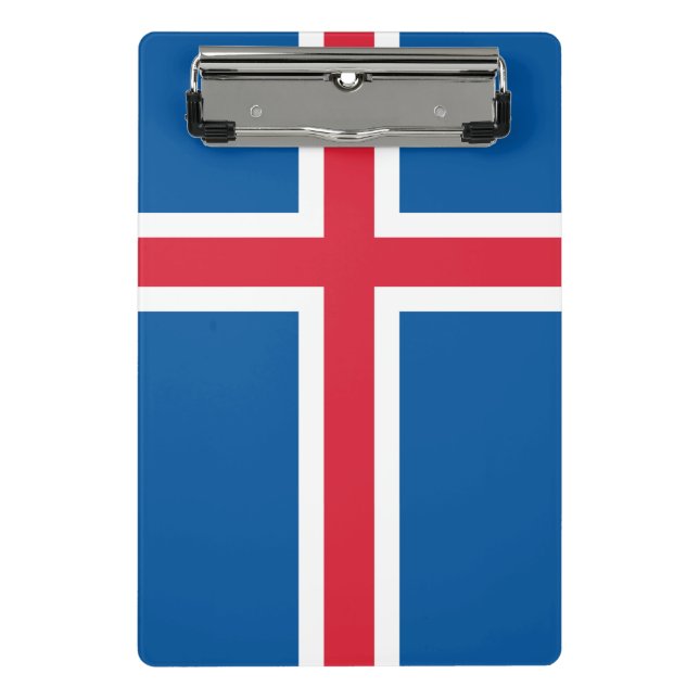 Mini Porte-bloc Mini porte - bloc avec drapeau d'Islande (Devant)