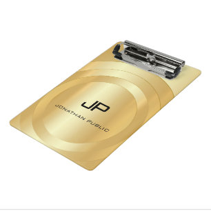 Mini Porte-bloc Modèle de monogramme d'or Faux glamour personnalis