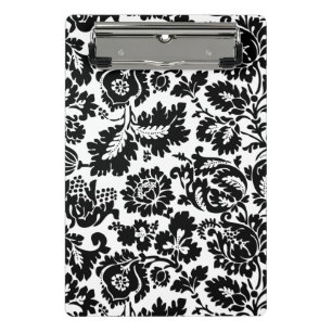 Mini Porte-bloc Modèle floral vénitien noir et blanc de William Mo
