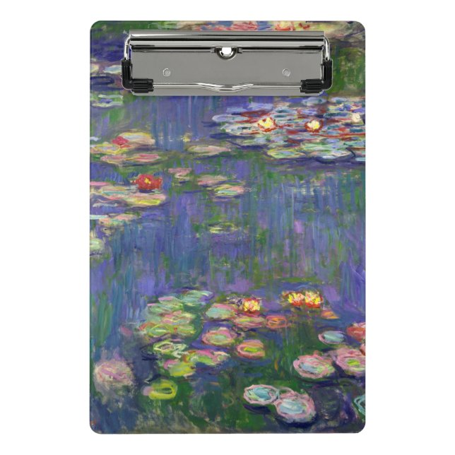 Mini Porte-bloc Monet Water Lilies Chef-d'oeuvre Peinture (Devant)