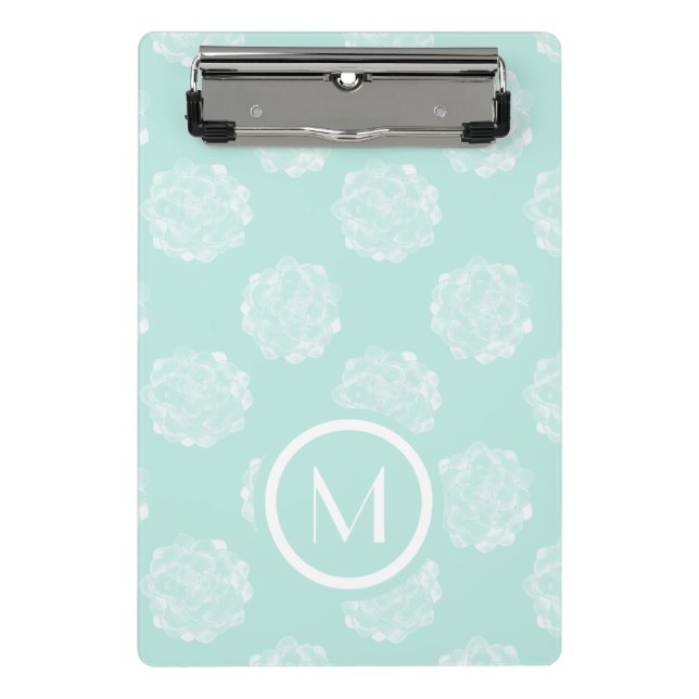 Mini Porte-bloc Monogramme | Bonheur des Plantes | Pastel Succulen (Devant)