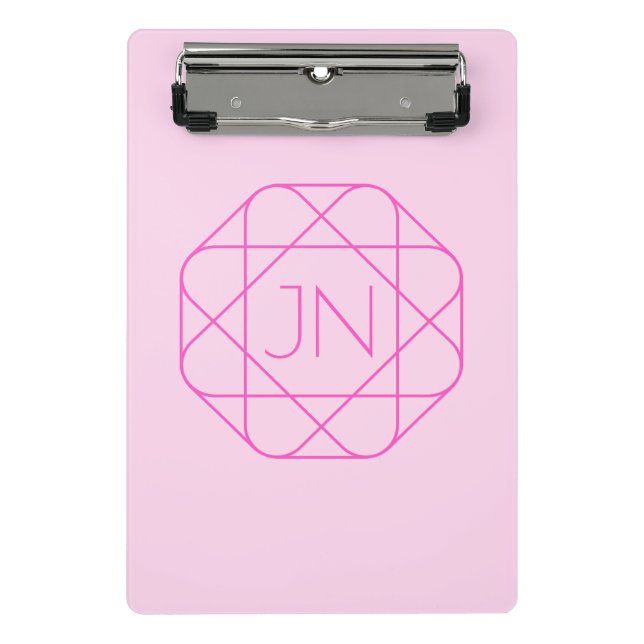 Mini Porte-bloc Monogramme cool, Style de logo de hanche | Rose &  (Devant)