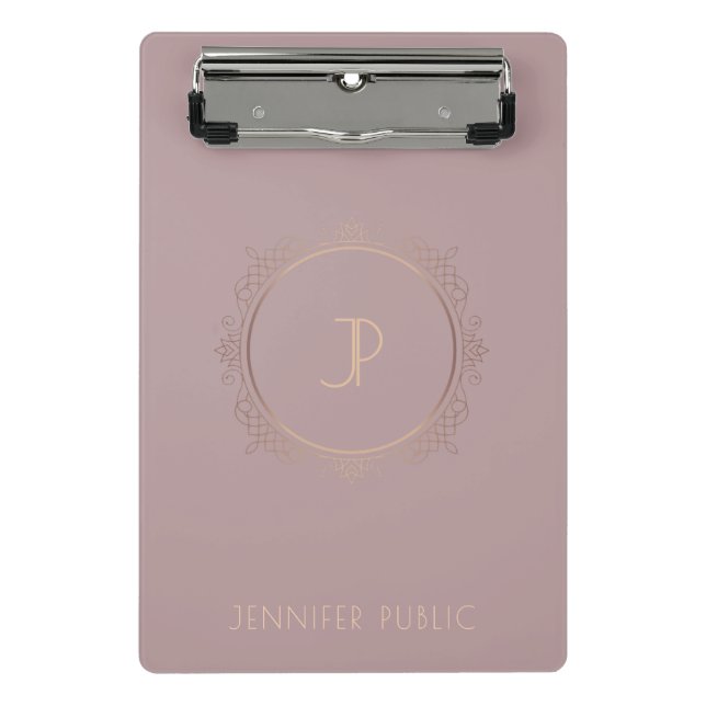 Mini Porte-bloc Monogramme moderne créatif Élégant Professionnel (Devant)