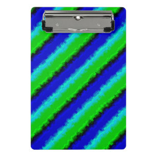 Mini Porte-bloc Motif arc-en-ciel bleu vert abstrait 3D