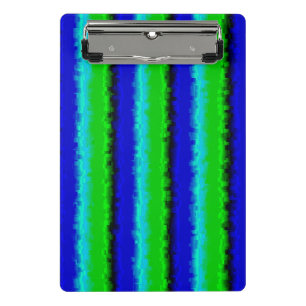 Mini Porte-bloc Motif arc-en-ciel bleu vert abstrait 3D