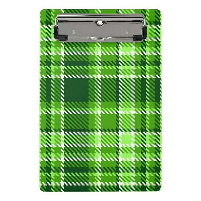 Mini Porte-bloc Motif Checkered de couleur verte (Devant)