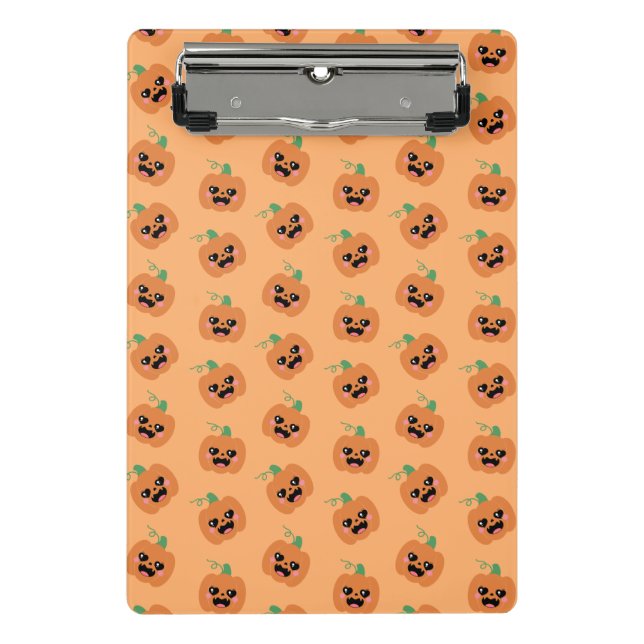 Mini Porte-bloc Motif Citrouille Halloween Kawaii (Devant)