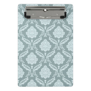 Mini Porte-bloc Motif Damassé Rococo Canard Œuf Bleu+Turquoise