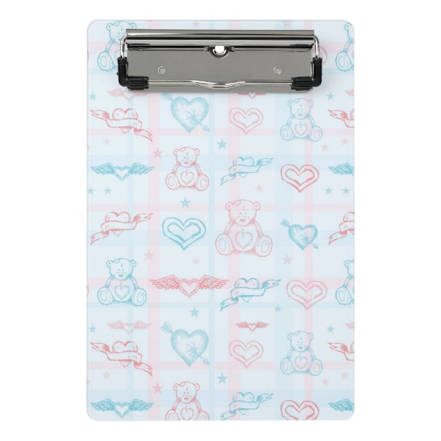 Mini Porte-bloc motif de bébé avec l'ours de nounours (Devant)