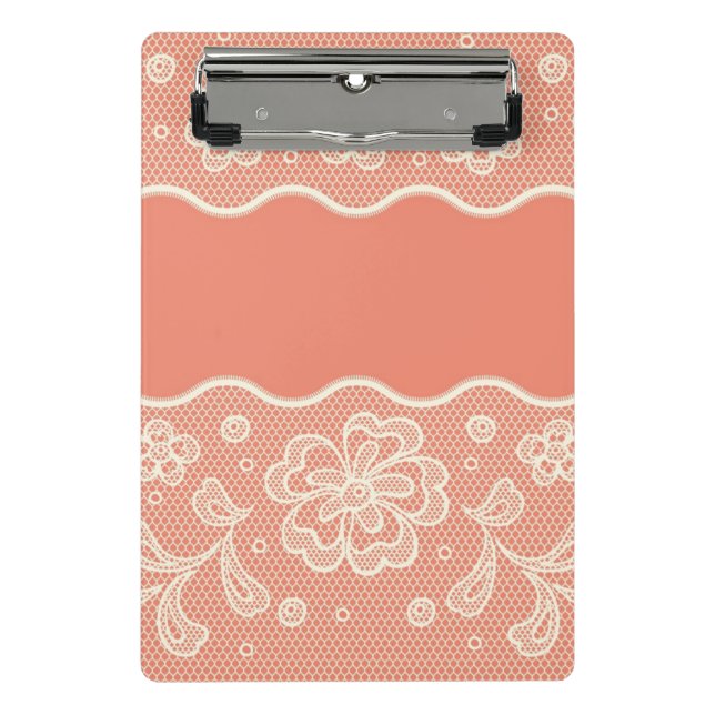 Mini Porte-bloc Motif de dentelle, cru 4 de fleur (Devant)