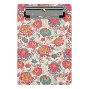 Mini Porte-bloc Motif de fleurs et de feuille de pivoine