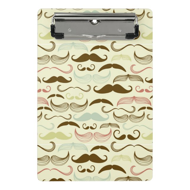 Mini Porte-bloc Motif de moustache, rétro style 4 (Devant)