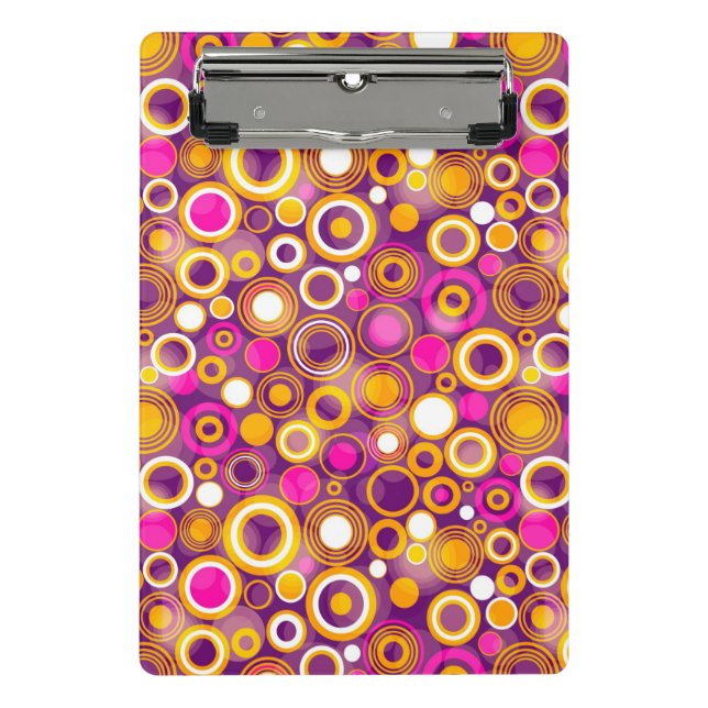 Mini Porte-bloc Motif de point violet de polka (Devant)
