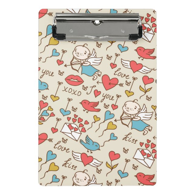 Mini Porte-bloc Motif de Saint-Valentin avec le cupidon (Devant)