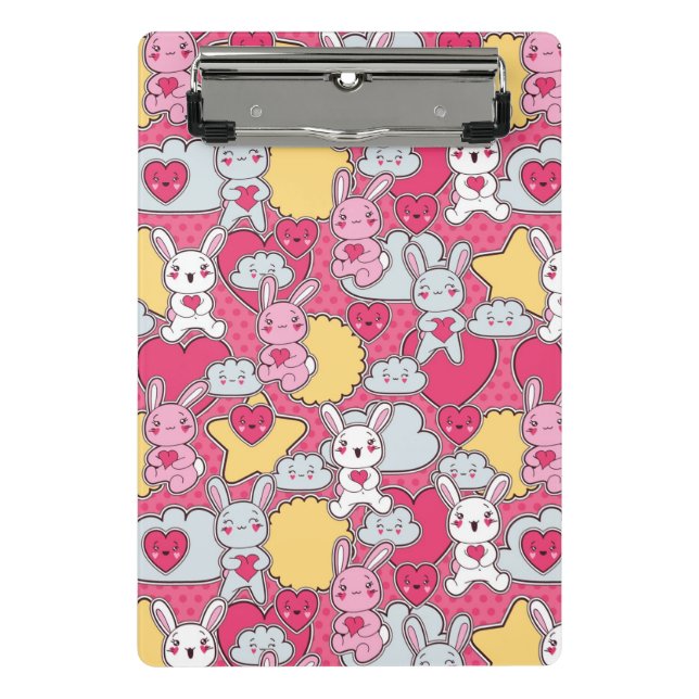 Mini Porte-bloc Motif d'enfant de Kawaii avec les griffonnages (Devant)