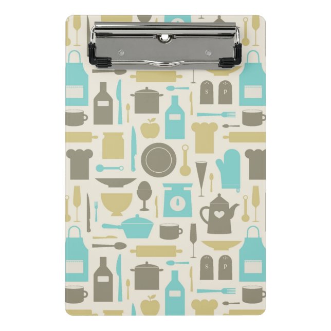 Mini Porte-bloc Motif des outils de cuisine (Devant)