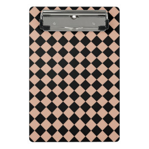 Mini Porte-bloc Motif diamant rose noir Checker