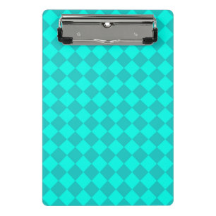 Mini Porte-bloc Motif diamant turquoise Checker