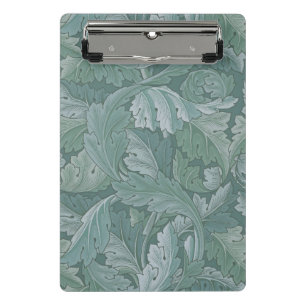 Mini Porte-bloc Motif feuille d'acanthe bleu sarcelle de William M