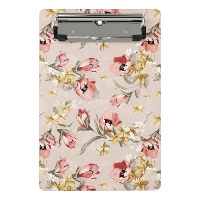 Mini Porte-bloc Motif floral 3 d'élégance abstraite (Devant)
